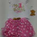 Baby Girl 1st Birthday Cake Smash Outfit Toddler Girl Frist Birthday Tutu Dress with Headband Clothes Set (12-18 Months)