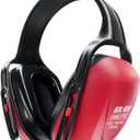 SNR 29dB Noise Reduction Earmuffs,Sound Proof Ear Protection,For Construction and Loud Workplace,Red