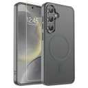 SUPFINE Magnetic for Samsung Galaxy S24 Case / S25 Case(Compatible with MagSafe) (Military Grade Drop Protection) Slim Translucent Shockproof Phone Case, Titanium Gray