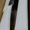 Acrylic Record Player Table with Storage Shelf, Clear Side Table Nightstand (Black, Medium)