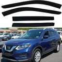 Window Visors Rain Guards Side Wind Deflectors for Nissan Rogue 2014-2020, Vent Guard Shade Sun 94827 Black 4-Pieces Set