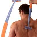 BroShaver 3.0, DIY Back & Body Hair Trimmer - Wet or Dry Shave for Men. Split Handle Razor with Ergonomic Grip