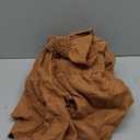 MakeMeChic Women's Ruffle Smock Dress Long Sleeve Mock Neck Shirred Frill Trim Short Dresses (Brown)