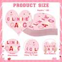 3 x 100Pcs Galentine's Day Napkins Pink Heart Shape Galentine's Decorations Girls Ladies Galentines Day Party Decorations for Valentines Celebrations Events and Party Decor Ideas, 6.3 In