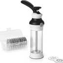 OXO Good Grips 14-Piece Cookie Press Set, Cookie Press with 12 Stainless Steel Disks and Storage Case, Holiday Baking and Everyday Treats, Essential Baking Supplies (100)