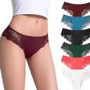 Cheeky Lace Hipster Panties for Women, Sexy Women's Underwear Tanga, Multipacks Small