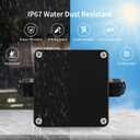 ABS IP67 Waterproof Dustproof Electrical Junction Box, with 15A 600V Barrier Terminal Cable Connector, 1 in/1 Out Power Junction Box（3.26 * 3.18 * 2.2in）