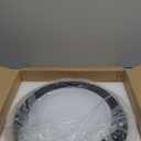 19.29'' Bladeless Ceiling Fan with Light,Modern Crystal Ceiling Fan with Remote Control,Enclosed Flush Mount Fandelier,6 Wind Speed,Dimmable LED,Black,for Bedroom Kitchen Dining Room