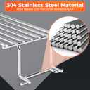304 Stainless Steel Warming Rack for Weber Spirit 300 and GS4 Spirit II 300 Series Gas Grills with Front Control Knobs, 7641 Grill Upper Rack for Weber Genesis Silver Gold B/C Grill, 25 Inch