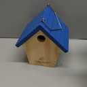 Kingsyard Wooden Wren House with Predator Guard, Bird Nesting for Outdoor, Garden Patio Nest Box Birdhouse for Wild Bird Watching, Royal Blue