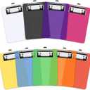 9 Colors Small Clipboards, 4 x 6 Inch Colored Plastic Clip Board with Pen Holder Retaining Clips, A6 Waterproof Mini Clipboard for Nurses Classroom Office Restaurant (9 Color)