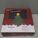 Christmas Star Tree Topper, Plug in Sliver Glittered 3D Star Tree Topper, Metal Hollow Designed Built-in 10 Bulbs String Lights for Indoor Office Christmas New Year Holiday Tree Decoration (Pvc Silver Star)