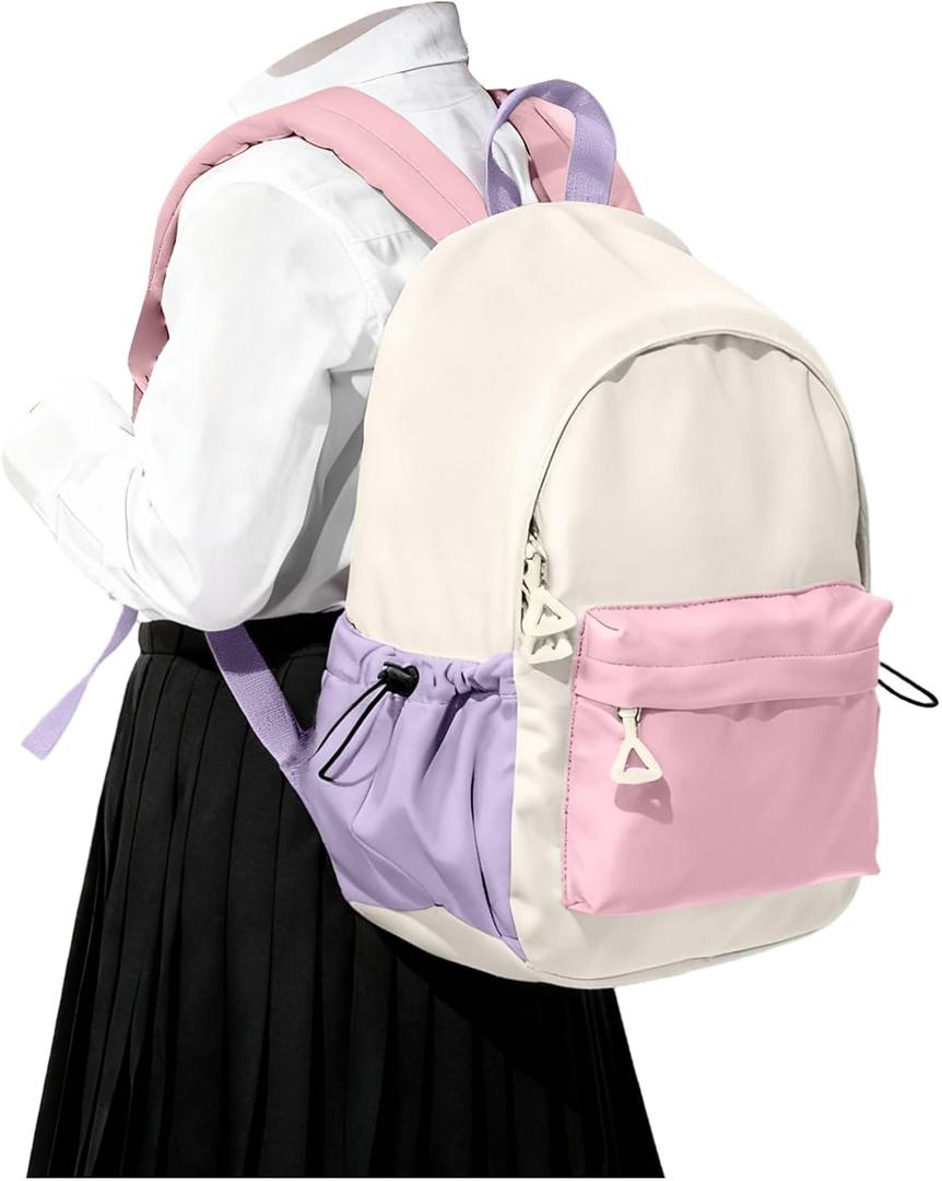 SEAFEW Toddler Backpack for Boys Girls 2-4, Small Kids Backpack for School, Preschool Kindergarten Backpack, Toddler Mini Bookbag Travel Daypack for Kids, White Pink