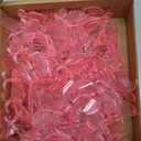 M METERXITY 100-Pack Orchid Clips, Plastic Garden Plant Clips, Butterfly Orchid Clips, Garden Plant Support Clip for Supporting Stems/Vines Grow Upright [Pink]