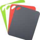 Dexas Heavy Duty Cutting Board Grippmat, Flexible Cutting Boards for Kitchen, Set of 3, Non Slip Plastic Board Cutting Mat 11.5 by 14 Inches Gray, Red, White and Green Set, Kitchen Gadgets