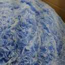 Fluffy Bean Bag Chair for Kids, 2.5FT Round Memory Foam Filled Bean Bag for Teens & Kids, Ultra Soft Faux Fur Fabric Bean Bag Chairs for Playroom, Living Room, Bedroom, Blue