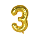Tellpet Gold Number 3 Balloon, 40 Inch