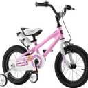 RoyalBaby Kids Bike EZ Freestyle Training Free Balance to Pedal Easy Learning Bicycle, 12-18 Inch for Toddlers to Big Kids (Pink)
