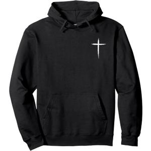 Jesus Christ Christians Men Women Christian Cross Pullover Hoodie (Adult Small)