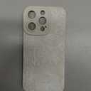 MZELQ for iPhone 16 Pro Case, Silicone Floral Flower Sunflower Cute Pattern, Camera Protection Soft Slim Phone Case for Phone Case -White