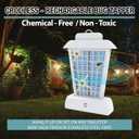 Brookstone Lantern Bug Zapper - Cordless & Rechargeable, 800V Stainless Steel Grid, 4 UV LEDs, Indoor/Outdoor Insect Killer, Safe for Children & Pets