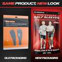 Rymora Calf Compression Sleeves Men Women - Leg Compression Sleeve Footless Socks - Shin Splint Relief Fitness Running (XX-Large, Gray)