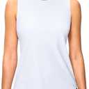 Viodia High Neck Tankini Tops for Women Modest Swim Shirts with Bra Swimsuits Tank Only Bathing Suit Top No Bottom (White, XXL)
