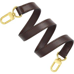Vachetta Leather Replacement Bags Wide Strap Shoulder Short Straps for Speedy Graceful Pochette Diane or Handbag (Coffee)