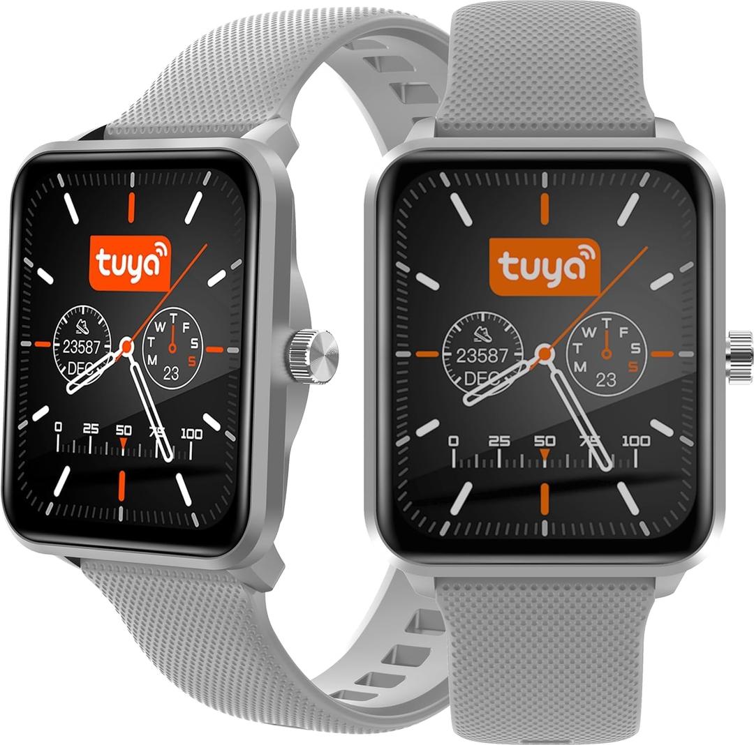 bemi Remo Smartwatch - IP67 Waterproof, 100+ Sport Modes Fitness Tracker, Heart Rate Sleep Monitor - Intelligent IoT Devices Powered by Tuya Smart Compatible 5.0 Bluetooth for Android, iOS (Gray)
