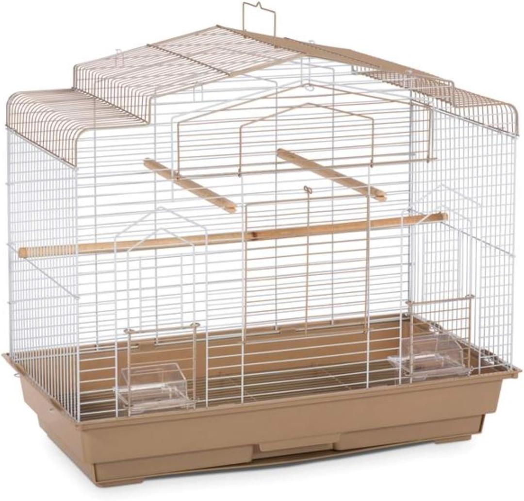 Prevue Pet Products SP50051 Barn Style Bird Cage, Brown/White Prevue Pet Products SP50051 Barn Style Bird Cage, Brown/White