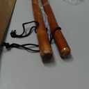 2 Pack Wood Walking Stick, 48 in Natural Wooden Walking Cane, Rustic Cedarwood Hiking Sticks Trekking Poles with Wrist Strap and Rubber Tip for Outdoor Activities, Women, Men