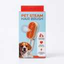 Steam Pet Brush, USB Rechargeable Grooming Comb for Cats and Dogs, Silicone Massage Brush, White
