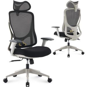 Nouhaus Apertura Ergonomic Office Chair Dynamic Back Support, 3D Armrests, 28.94 inches x 28.94 inches x 45.47 inches