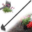 Luvenia Garden Hoe Triangle Sharp Hoes Garden Tool Manual Weeder Gardening Weeding Tool 30-60" Long Handle 2-in-1 Adjustable Stainless Steel Heavy Duty Hoes for Digging Soil Weeding Planting