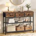 SONGMICS Console Table with 3 Fabric Drawers, Narrow Entryway Furniture, 11.8"D x 38.9"W x 31"H