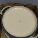 Lodge 7.5 Quart Enameled Cast Iron Dutch Oven with Lid – Dual Handles – Oven Safe up to 500° F or on Stovetop - Use to Marinate, Cook, Bake, Refrigerate and Serve – Desert Sage