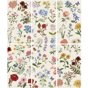 100 Pcs Floral Paper Napkins Watercolor Flower Disposable Paper Hand Towels Vintage Spring Plants Guest Napkins for Wedding Birthday Table Decor Party Supplies4.3"*7.8"