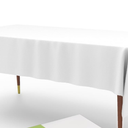 Pureegg Plastic Table Cloth Disposable 1 Pack, 60 x 100 Inch Table Cloths, Party, Picnic, Wedding, Decorative Tablecloths, Rectangle, White Plastic Cover, Leakproof & Sturdy, White