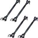 Antrader M4 Turnbuckle Jaw and Jaw Turnbuckle,Stainless Steel Turnbuckles for ables Wire Rope Tensioner,Black,4Pcs