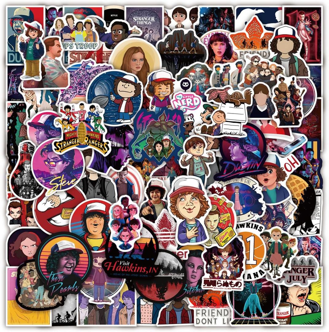 100 Pcs TV Series Cool Stickers, Anime Cute Stickers, Suitable for Water Bottles, Laptops, Phones, Tablets, Guitars, Refrigerators, Suitcases, and More.