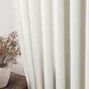 2 Panels Set Cream Linen Curtains 108 inches Long for Living Room Extra Long Back Tab Curtains Neutral Farmhouse Light Filtering Semi Sheer Linen Drapes Ceiling to Floor for Large Window Ivory 9 FT, 52"W x 108"L