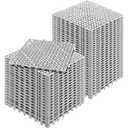 VEVOR Modular Interlocking Cushion, 50 Pack 12" x 12" Splicing Drainage Mats, Soft PVC Interlocking Drainage Floor Tiles, Non-Slip Drainage Holes for Restroom, Bathroom, Kitchen, Pool, Wet Areas, Gray
