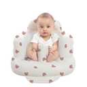 Inflatable Baby Seat for Babies 3-36 Months, Built in Air Pump Baby Chair Sit Me up Floor Seat for Baby, Bumbo Seat for Learning to Sit, Feeding, Camping (Bear)