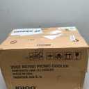 Igloo Coolers Retro Collection, Medium,  Color 36 Can Basket,  Capacity 25 quarts Product Dimensions 13"D x 20"W x 13"H Item Weight 5.5 pounds Special Feature Portable Included Components Retro Picnic Basket 25 (Dark Jade) 
