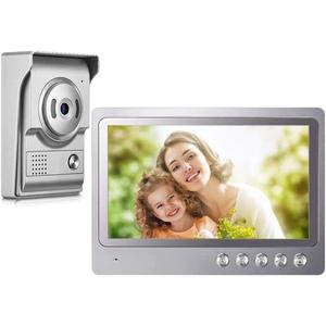 Video Intercom System,9inch Monitor for Video Doorbell Wired,Doorbell with Camera and Monitor Support Night Vision,Unlocking,Monitoring,Dual-Way for Villa Home Office Apartment