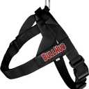 BULLHUG Adjustable Dog Harness No Pull, No Choke  for English Bulldogs, French Bulldogs, Pugs & Broad-Chested Breeds  Easy, Safe Walks (Black, Large) (Large - (Neck: 19" - 23" Chest: 29" - 33"))