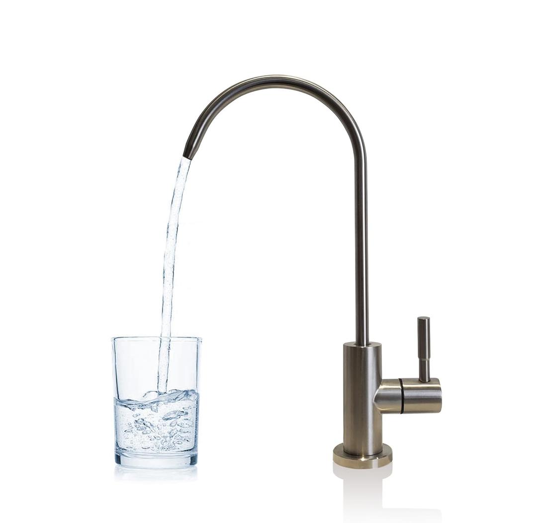 BlueBay Kitchen Drinking Water Faucet,100% Lead-Free for Non-air Gap Water Filtration System. High Grade Stainless Steel 304,Fits Most Reverse Osmosis Faucet (RO) (Brushed Nickel) BlueBay Kitchen Drinking Water Faucet,100% Lead-Free for Non-air Gap Water Filtration System. High Grade Stainless Steel 304,Fits Most Reverse Osmosis Faucet (RO) (Brushed Nickel)