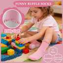 Baby Girls Toddler Ruffle Grip Socks Kids Non Slip Cute Frilly Cotton Crew Socks Uniform School Dress Sock 12 Pairs