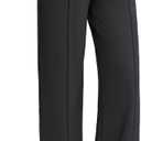 G4Free EverGoing Women's Wide Leg Pants High Waisted Yoga Pants Dressy Casual Trousers with Pockets (Medium Petite, Black)