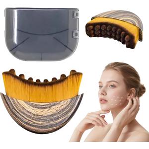Lymphatic Contour Face Brush,Contour Face Brush for Lymphatic Drainage,Dry Lymphatic Drainage Massager,Ergonomically Designed to Fit The Skin Precisely
